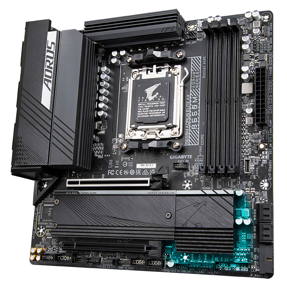 Bekijk afbeelding 4 van Gigabyte AM5 B650M AORUS ELITE AX - DDR5/2xM.2/DP/HDMI